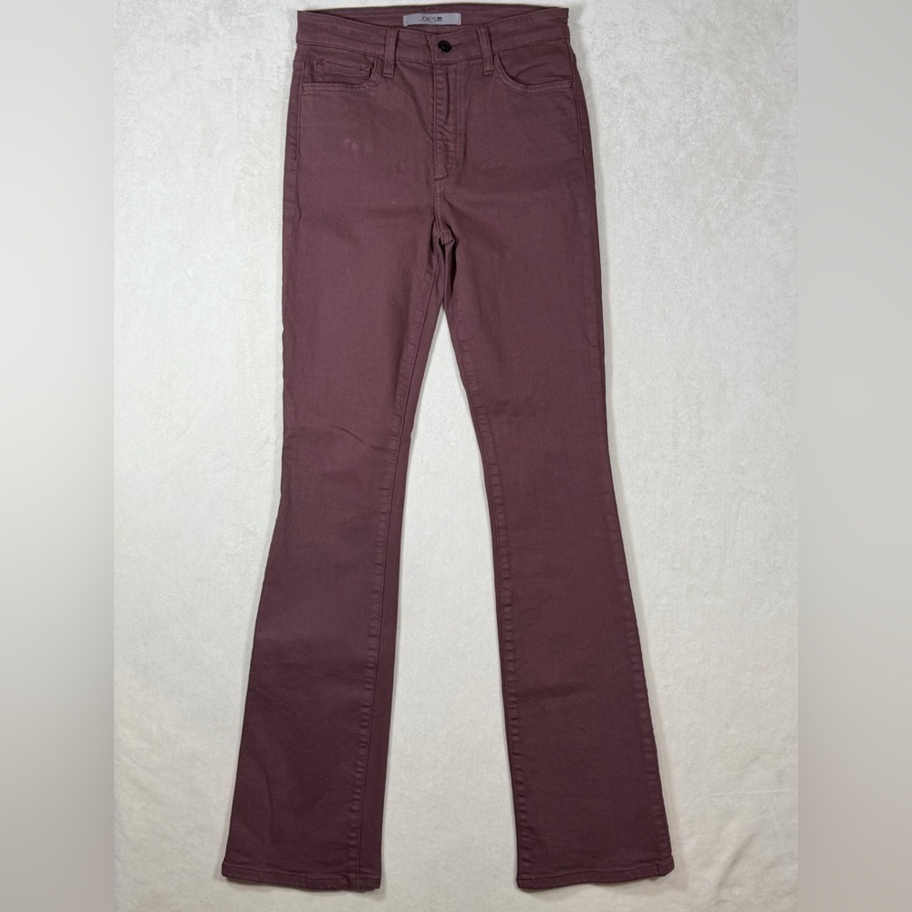 Joe's Jeans Women Size 27 Premium Denim Classic Flare in Deep Burgundy Designer
